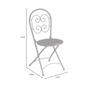 Set 2 x sedie pieghevoli in ferro giardino esterno stile bistrot Roche Sconti