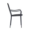 Set 2 x sedie giardino esterno in ferro con braccioli bar ristorante Brienne Offerta