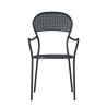 Set 2 x sedie giardino esterno in ferro con braccioli bar ristorante Brienne Saldi