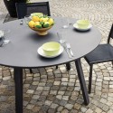 Tavolo esterno giardino rotondo Ø 120cm design moderno antracite Akron Saldi