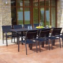 Tavolo allungabile per giardino 106-212x75cm moderno in alluminio Nori Promozione