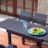 Tavolo allungabile per giardino 106-212x75cm moderno in alluminio Nori Vendita