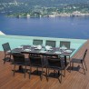 Tavolo da giardino esterno allungabile 160-240x102cm in alluminio Kend Offerta