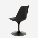Set 4 sedie Tulipan bianco nero tavolo rotondo 120cm effetto marmo Lapis+ Prezzo