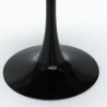 Set 4 sedie Tulipan bianco nero tavolo rotondo 120cm effetto marmo Lapis+ 