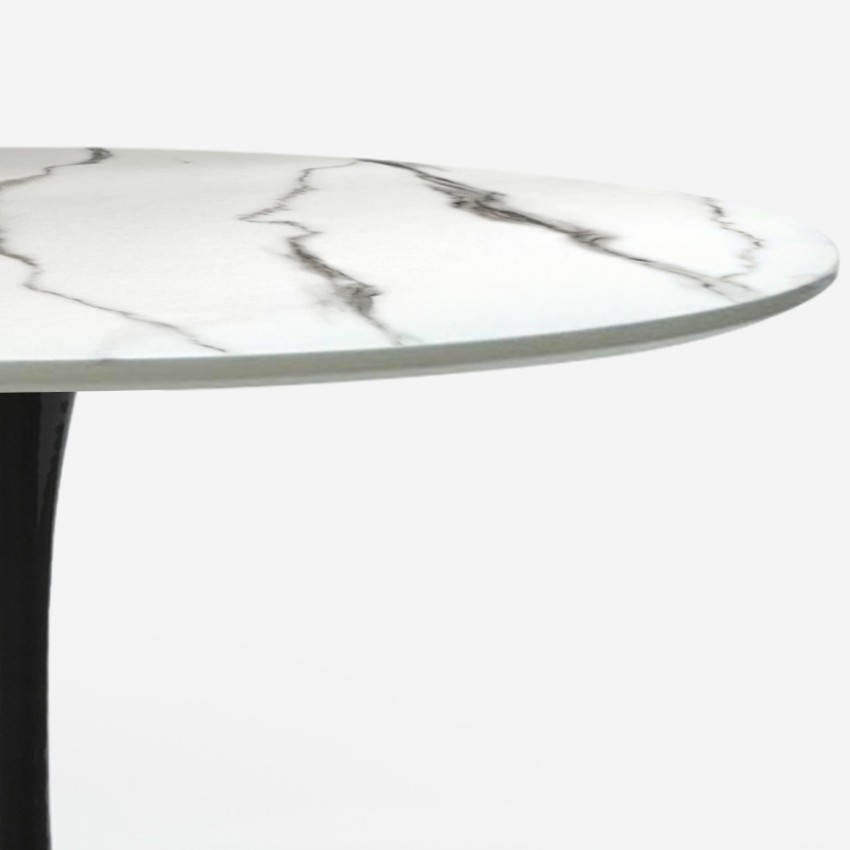 margot set tavolo rotondo 120cm design Tulipan 4 sedie stile
