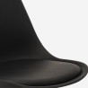 Set tavolo rotondo 120cm nero 4 sedie stile Tulipan trasparente Almat+ Acquisto