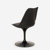 Set tavolo rotondo 120cm nero 4 sedie stile Tulipan trasparente Almat+ Costo