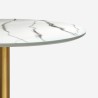 Set tavolo rotondo 80cm Tulipan marmo 2 sedie bianco trasparente Vixan 