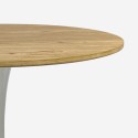 Set 2 sedie cucina stile Tulipan tavolo bianco legno rotondo 80cm Meis 