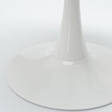 Set 4 sedie bianco trasparente tavolo Tulipan legno rotondo 120cm Meis+ 