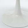 Set tavolo rotondo 80cm Tulipan effetto marmo 2 sedie bianco nero Liwat 