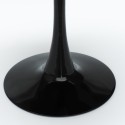 Set 4 sedie Tulipan tavolo rotondo 120cm bianco nero effetto marmo Liwat+ 