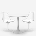Set 2 sedie Tulipan trasparente bianco nero tavolo rotondo 60cm Nuit Caratteristiche