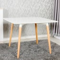 Tavolo quadrato design scandinavo cucina sala da pranzo legno 80x80cm Wooden Offerta