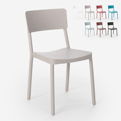 Sedia in polipropilene design moderno per cucina bar ristorante giardino Liner Promozione