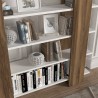 Libreria soggiorno bianco legno noce 5 scaffali 120x20x120cm Pool Saldi