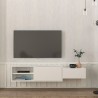 Mobile soggiorno porta TV sospeso bianco 2 ante 160x30x33cm Dione Offerta