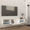 Mobile soggiorno porta TV sospeso bianco 2 ante 160x30x33cm Dione Sconti