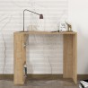 Scrivania studio ufficio 3 scaffali 90x40x74cm moderno in legno Netenya Saldi