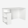 Scrivania ufficio studio moderna bianca con scaffali 120x60x74cm Labran Vendita