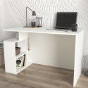 Scrivania ufficio studio moderna bianca con scaffali 120x60x74cm Labran Sconti