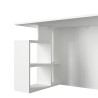 Scrivania ufficio studio moderna bianca con scaffali 120x60x74cm Labran Saldi