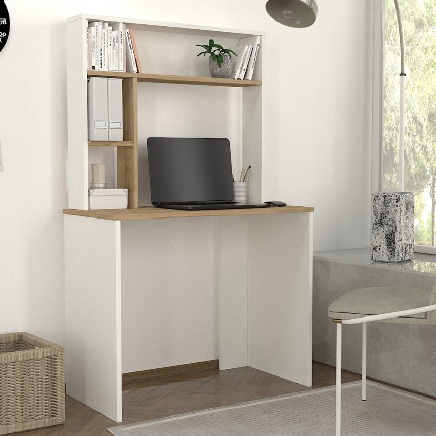Esse 2 Plus moderna ed elegante scrivania ufficio con sopralzo 140x60x92,5cm