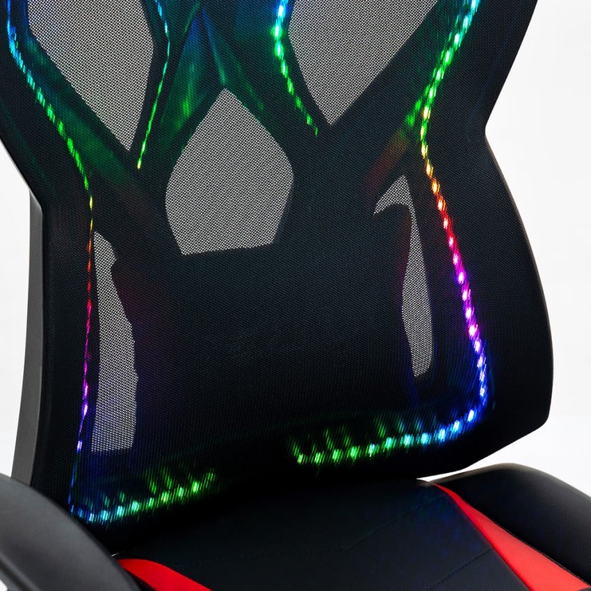 Gundam sedia gaming poltrona ufficio ergonomica regolabile luce RGB