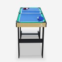 Tavolo gioco multifunzione pieghevole 3in1 biliardo ping pong hockey Texas Stock