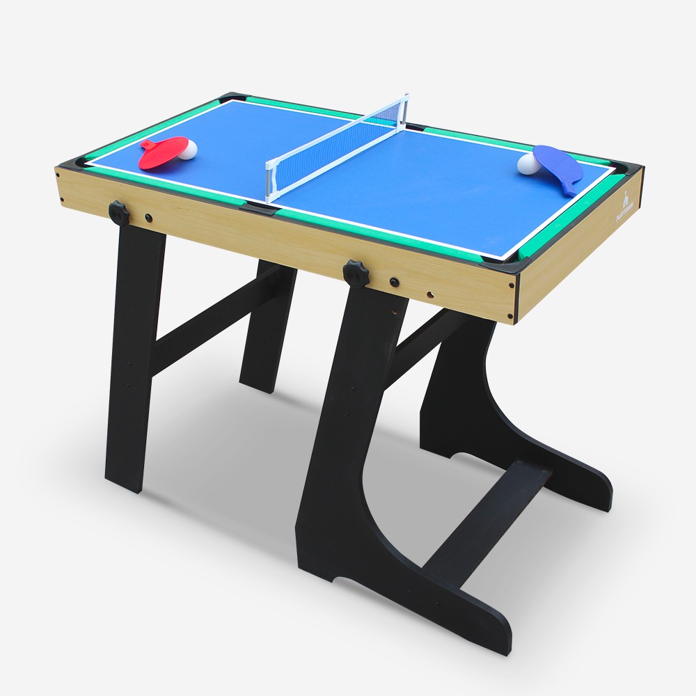 Tavolo gioco multifunzione pieghevole 3in1 biliardo ping pong hockey Texas