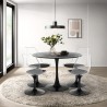 Set 4 sedie bianco nero trasparente tavolo Tulipan rotondo 100cm Yallam Scelta