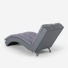 Chaise longue design moderno poltrona soggiorno similpelle grigio Lyon Offerta