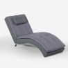 Chaise longue design moderno poltrona soggiorno similpelle grigio Lyon Vendita