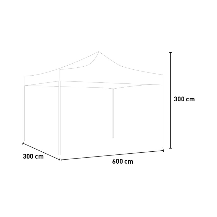 Gazebo pieghevole Viola 3x6 m con 2 elementi laterali acquistare online a  buon mercato