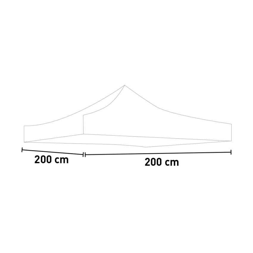 Telo di ricambio bianco tetto gazebo pieghevole 2x2 impermeabile velcro