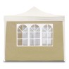 Telo laterale beige copertura PVC gazebo 3x3 giardino con finestra Promozione