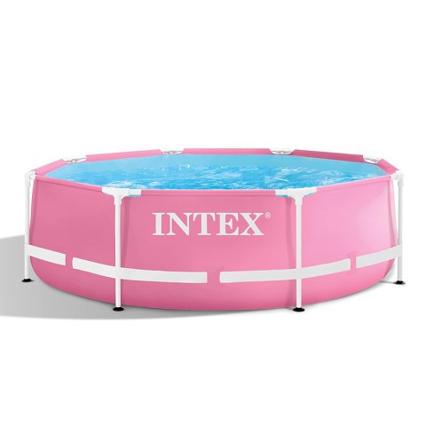 Piscina fuori terra rotonda 244x76cm rosa Intex Pink Metal Frame 28292 Promozione