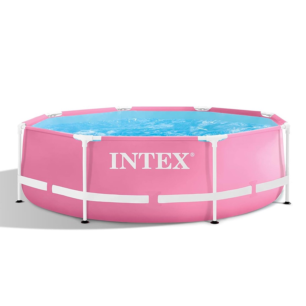 Piscina fuori terra rotonda 244x76cm rosa Intex Pink Metal Frame 28292
