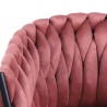 Poltrona sedia velluto design con braccioli cucina soggiorno Chantilly 
