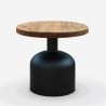 Tavolino rotondo da salotto 50cm basso da caffè in legno Bruce Vendita