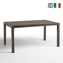 Tavolo da giardino esterno 150x90cm in rattan polipropilene Houston Caratteristiche