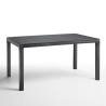 Tavolo da giardino esterno 150x90cm in rattan polipropilene Houston 