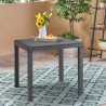 Tavolo quadrato 80x80cm esterno giardino in polipropilene rattan Dallas Catalogo