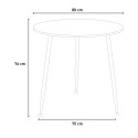 Tavolo rotondo da pranzo cucina 80 cm in legno design Frajus Sconti