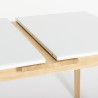 Tavolo allungabile in legno 110-140x75cm cucina vetro bianco nero Pixam Misure