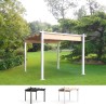 Gazebo da giardino esterno a pergola 3x3m in alluminio Firenze UV Moon Saldi