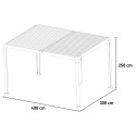 Pergola bioclimatica 3x4m da giardino in alluminio manuale Trinidad Costo