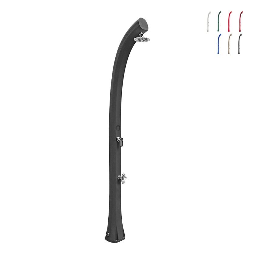 Doccia solare da giardino 26 litri miscelatore soffione moderna New Happy Doccia solare da giardino 26 litri miscelatore soffione moderna New Happy