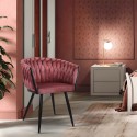 Poltrona sedia velluto design con braccioli cucina soggiorno Chantilly Catalogo